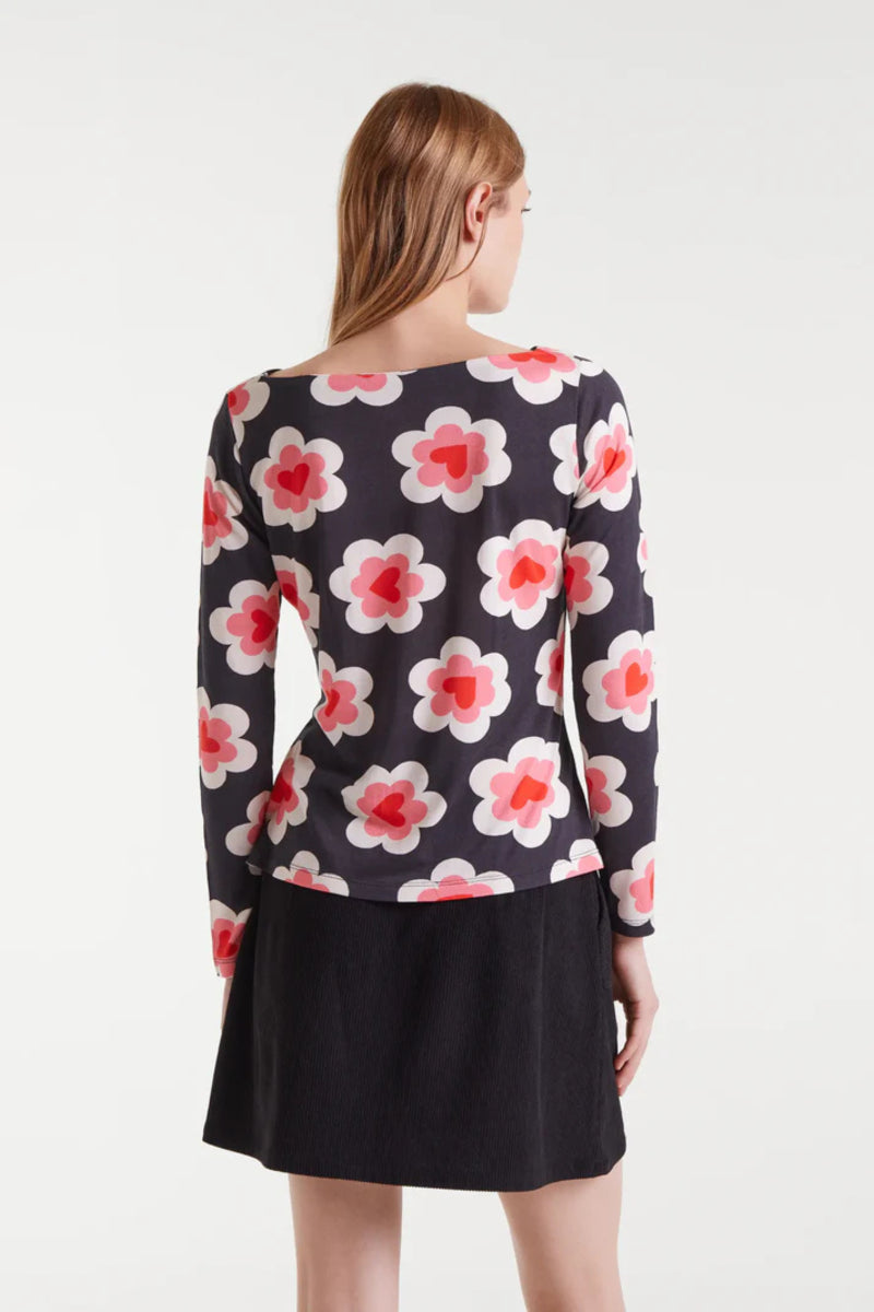 Longsleeve heart/flower