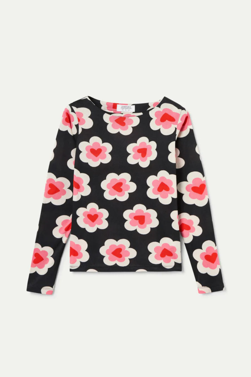 Longsleeve heart/flower