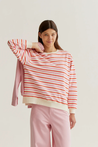 Sweater pink/orange stripes