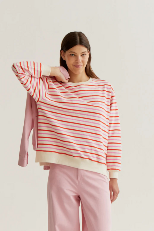 Sweater pink/orange stripes