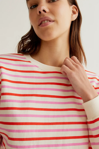 Sweater pink/orange stripes