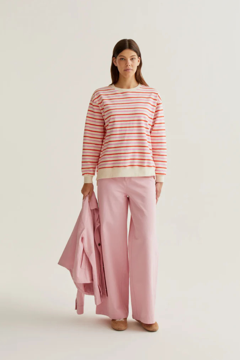 Sweater pink/orange stripes