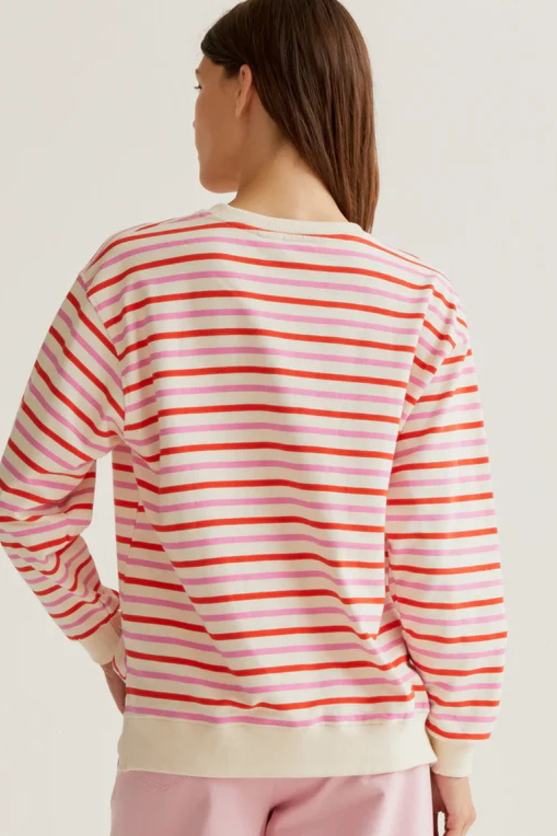 Sweater pink/orange stripes