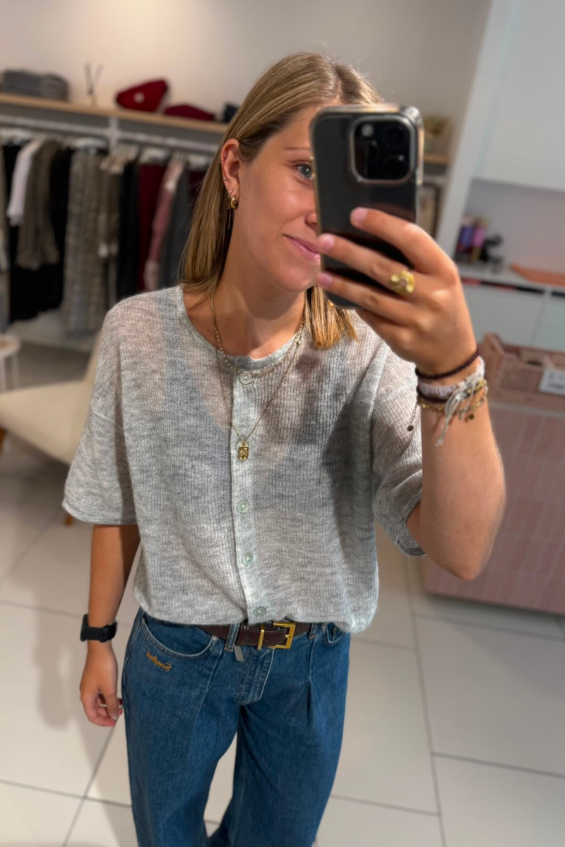 Cardigan MSCHaurelia - grijs