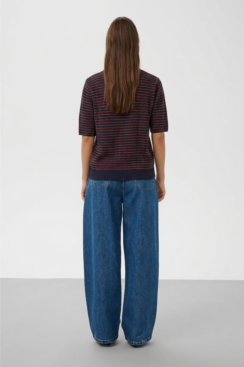 Cardigan SLspina - Navy pumpkin