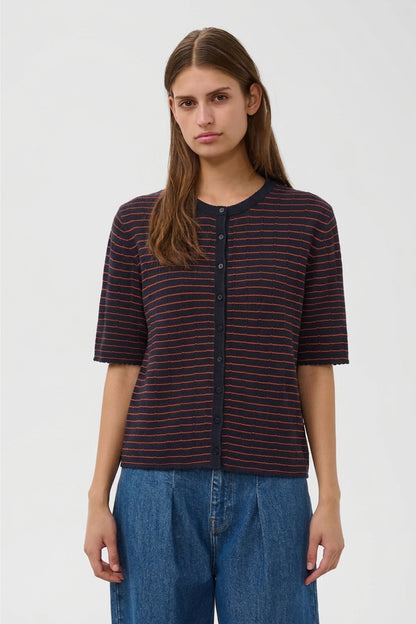 Cardigan SLspina - Navy pumpkin